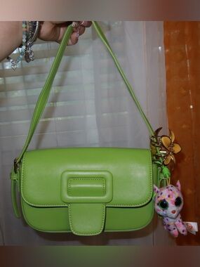 Madison West Vibrant Green Shoulder Bag
